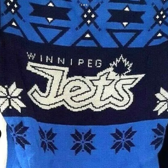 Winnipeg Jets V-Neck Ugly Christmas Sweater - Picture 3 of 4